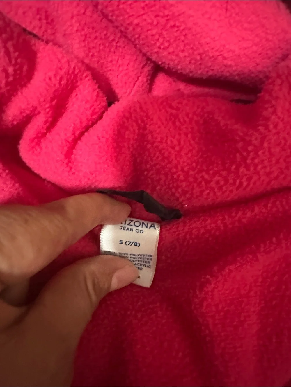 Arizona Jean Company Black Puffer Jacket with Pink Fleece Lining